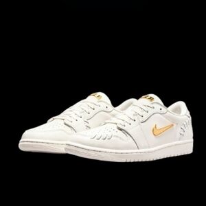 Nike Air Jordan 1 Low Method Of Make Mens/Womens Sail Metallic Gold
